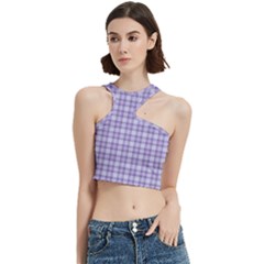 Purple Plaid Tartan 2 Cut Out Top from ArtsNow.com