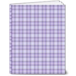 Purple Plaid Tartan 2 7  x 9  Softcover Notebook