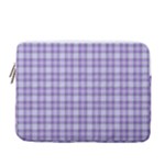 Purple Plaid Tartan 2 13  Vertical Laptop Sleeve Case With Pocket