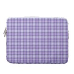 Purple Plaid Tartan 2 14  Vertical Laptop Sleeve Case With Pocket