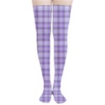 Purple Plaid Tartan 2 Thigh High Stockings