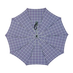 Purple Plaid Tartan 2 Automatic Folding Umbrella with Case (Large) from ArtsNow.com