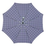 Purple Plaid Tartan 2 Automatic Folding Umbrella with Case (Medium)