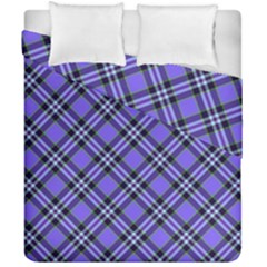 Blue Tartan Plaid 1 Diagonal Duvet Cover Double Side (California King Size) from ArtsNow.com