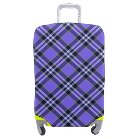 Blue Tartan Plaid 1 Diagonal Luggage Cover (Medium) from ArtsNow.com