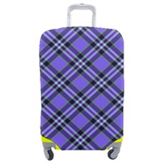 Blue Tartan Plaid 1 Diagonal Luggage Cover (Medium) from ArtsNow.com