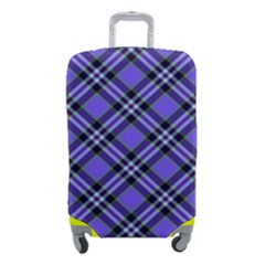 Blue Tartan Plaid 1 Diagonal Luggage Cover (Small) from ArtsNow.com