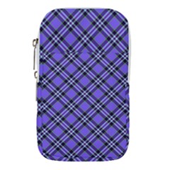 Blue Tartan Plaid 1 Diagonal Waist Pouch (Small) from ArtsNow.com