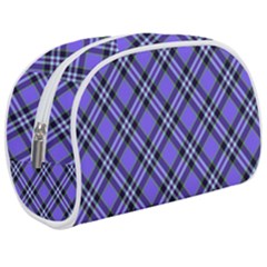 Blue Tartan Plaid 1 Diagonal Make Up Case (Medium) from ArtsNow.com