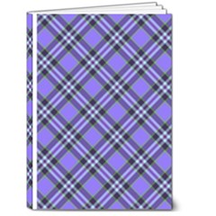 Blue Tartan Plaid 1 Diagonal 5  x 7  Hardcover Notebook from ArtsNow.com