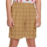 Autumn Fall Plaid Tartan 1 Kids  Basketball Shorts