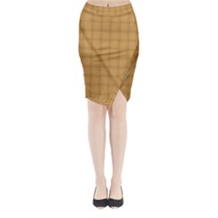 Autumn Fall Plaid Tartan 1 Midi Wrap Pencil Skirt from ArtsNow.com