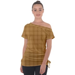 Off Shoulder Tie-Up T-Shirt 