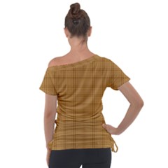 Off Shoulder Tie-Up T-Shirt 