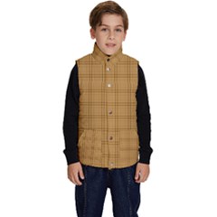 Autumn Fall Plaid Tartan 1 Kid s Button Up Puffer Vest from ArtsNow.com