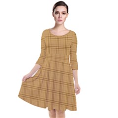 Quarter Sleeve Waist Band Dress 