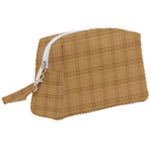 Autumn Fall Plaid Tartan 1 Wristlet Pouch Bag (Large)