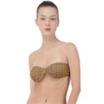 Autumn Fall Plaid Tartan 1 Classic Bandeau Bikini Top 