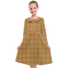 Autumn Fall Plaid Tartan 1 Kids  Midi Sailor Dress from ArtsNow.com