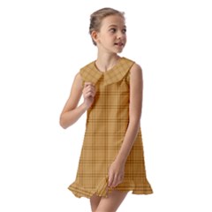 Kids  Pilgrim Collar Ruffle Hem Dress 