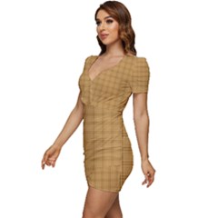 Low Cut Cap Sleeve Mini Dress 