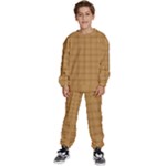 Autumn Fall Plaid Tartan 1 Kids  Sweatshirt set