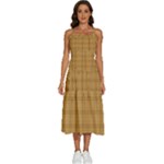 Autumn Fall Plaid Tartan 1 Sleeveless Shoulder Straps Boho Dress