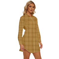 Womens Long Sleeve Shirt Dress 