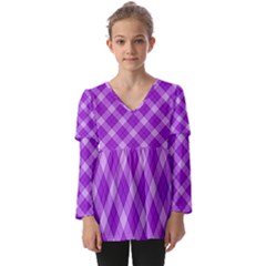 Kids  V Neck Casual Top 