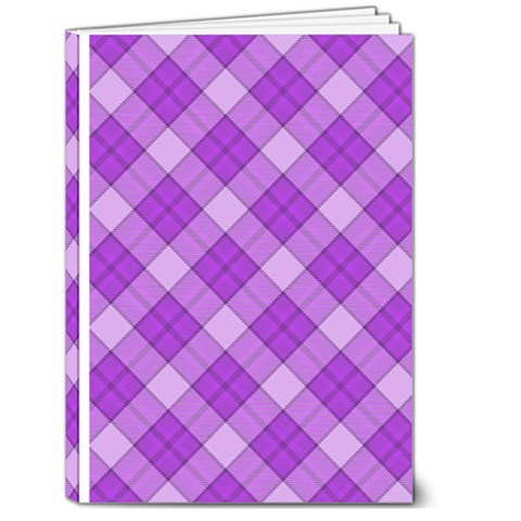 Purple Plaid Tartan 3 Diagonal (2) 5  x 7  Hardcover Notebook from ArtsNow.com