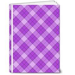 Purple Plaid Tartan 3 Diagonal (2) 5  x 7  Hardcover Notebook from ArtsNow.com