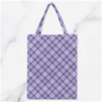 Purple Plaid Tartan 2 Diagonal Classic Tote Bag