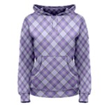 Purple Plaid Tartan 2 Diagonal Women s Pullover Hoodie