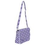 Purple Plaid Tartan 2 Diagonal Shoulder Bag with Back Zipper