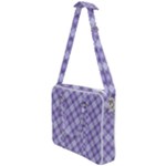 Purple Plaid Tartan 2 Diagonal Cross Body Office Bag