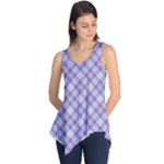 Purple Plaid Tartan 2 Diagonal Sleeveless Tunic