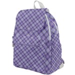 Purple Plaid Tartan 2 Diagonal Top Flap Backpack