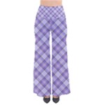 Purple Plaid Tartan 2 Diagonal So Vintage Palazzo Pants