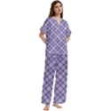 Short Sleeve Long Pants Satin Pajamas Set 