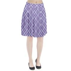 Purple Plaid Tartan 2 Diagonal Pleated Skirt from ArtsNow.com