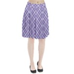 Purple Plaid Tartan 2 Diagonal Pleated Skirt