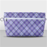 Purple Plaid Tartan 2 Diagonal Handbag Organizer