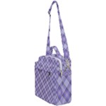 Purple Plaid Tartan 2 Diagonal Crossbody Day Bag