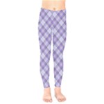 Purple Plaid Tartan 2 Diagonal Kids  Leggings