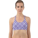 Purple Plaid Tartan 2 Diagonal Back Web Sports Bra