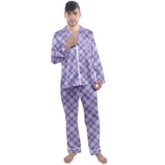 Men s Long Sleeve Satin Pajamas Set 