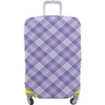 Purple Plaid Tartan 2 Diagonal Luggage Cover (Large)