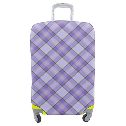 Purple Plaid Tartan 2 Diagonal Luggage Cover (Medium) from ArtsNow.com