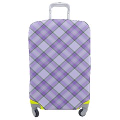 Purple Plaid Tartan 2 Diagonal Luggage Cover (Medium) from ArtsNow.com