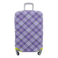 Purple Plaid Tartan 2 Diagonal Luggage Cover (Small) from ArtsNow.com